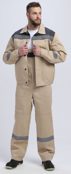 Костюм ЛИГОР-2 СОП с ПК (бежевый/т.серый)