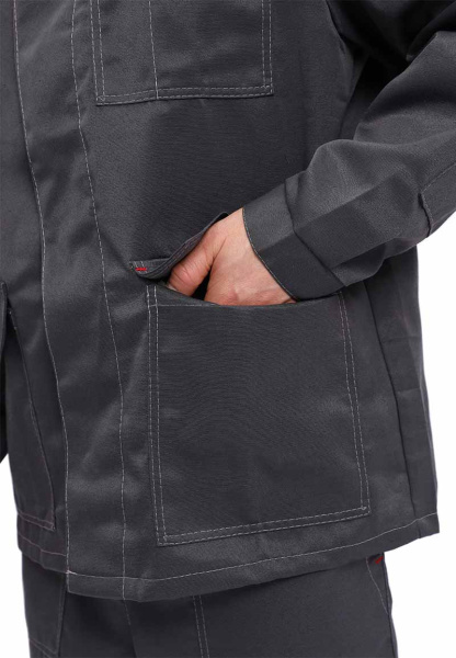 Костюм УДАРНИК с БР (т.серый/красный)