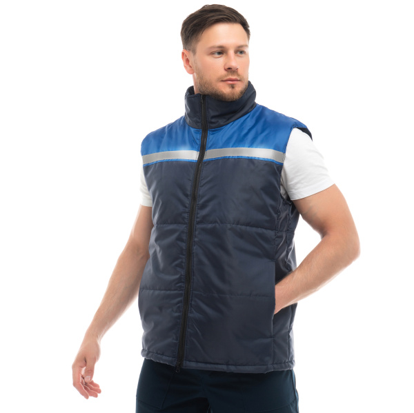 Жилет МАСТЕР зимний с СОП (синий/васильковый)