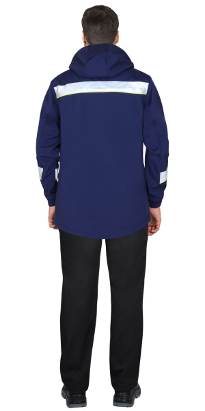 Куртка софтшелл СИРИУС-АЗОВ с СОП (синий/лимонный)