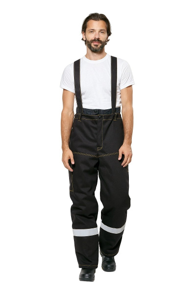 Костюм сварщика ФАЙМЕР 2 зимний с БР (черный/желтый)