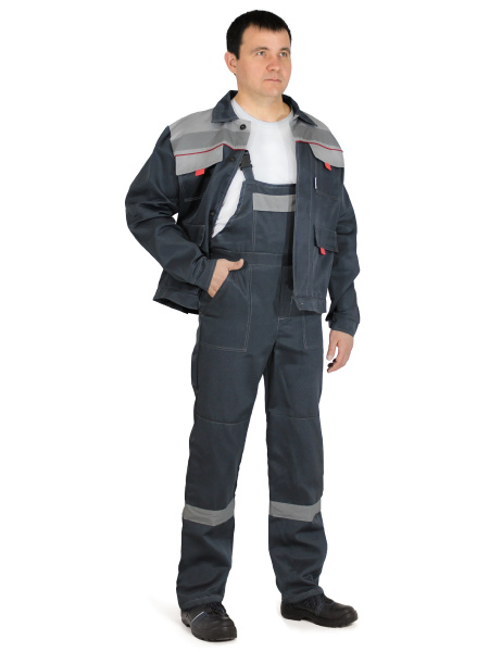 Костюм НОВА с СОП с ПК (т.серый/св.серый)