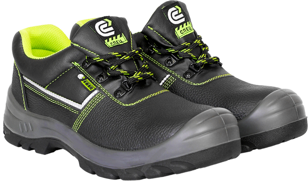 Полуботинки СПЕЦ ПУ/ПУ (черный/салатовый)