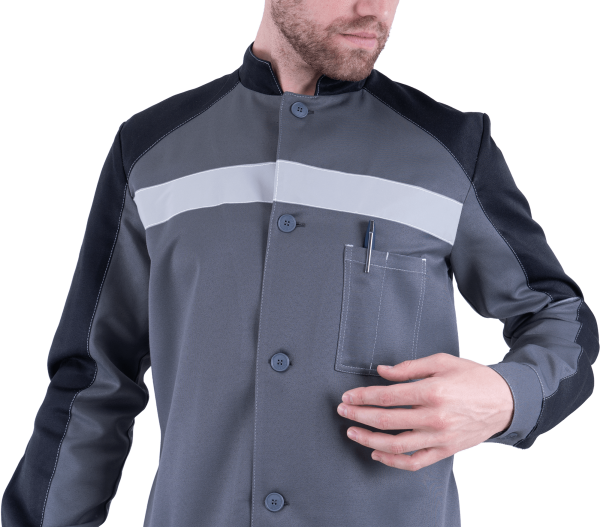 Халат РОУД (серый/черный)