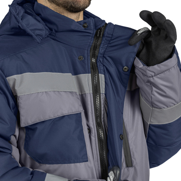 Костюм ФРЕЙЗЕР с ПК утепленный (т.синий/серый)