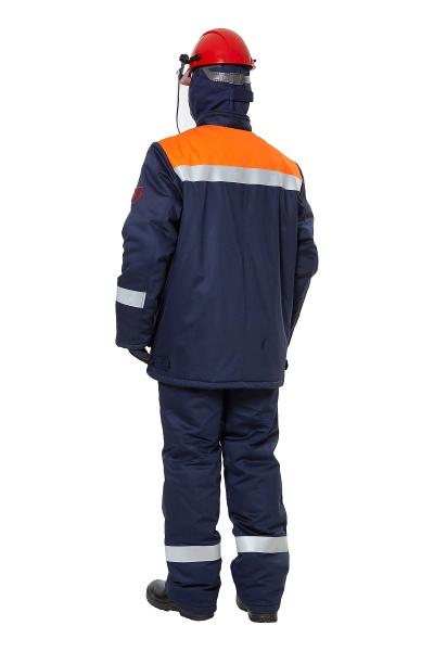 Костюм СП08-З/V-2 зимний защитный от электродуги с БР (оранжевый/синий)