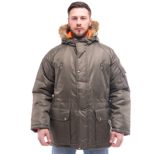 Куртка АЛЯСКА зимняя длинная (хаки)