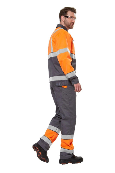 Костюм ИЛИОН сигнальный с БР (оранжевый/серый)