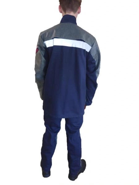 Костюм сварщика ОНИКС СОП 3 кл.защиты с силикон.накладками с БР (т.синий)