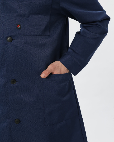 Халат ЛИГОР (т.синий/васильковый)