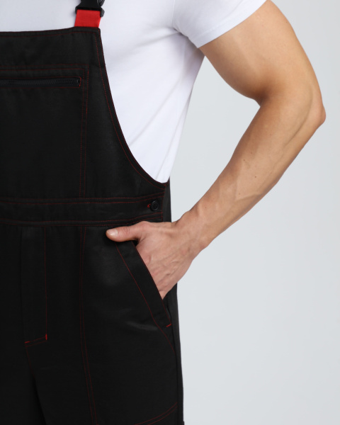 Костюм НЕЙЧ-2 СОП CH с капюшоном с ПК (черный/красный)