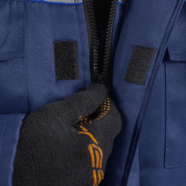 Костюм БУРЯ-СП СОП с ПК 3кл.защиты утепленый (т.синий/васильковый)