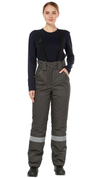 Костюм ТИМБЕР женский зимний с БР (т.серый/красный)