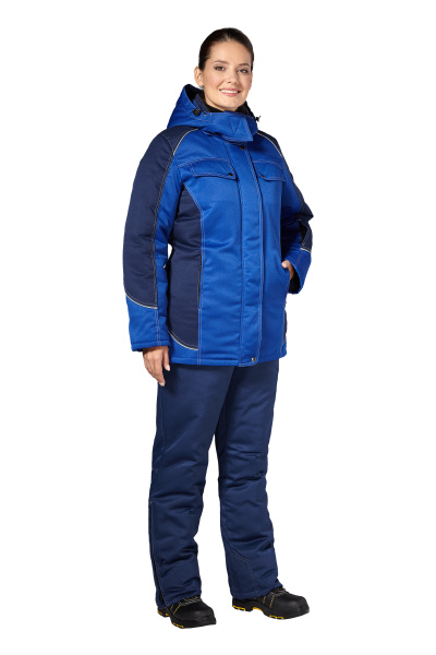 Костюм СТРАЙК зимний женский с БР (василёк/т.синий)