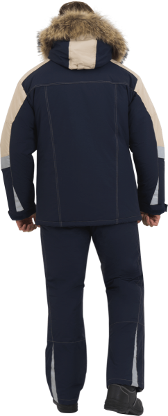 Куртка ХАЙ-ТЕК зимняя (синий/бежевый)