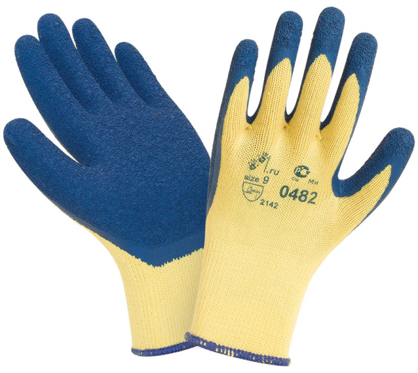 Перчатки трикотажные (ХБ/ПЭ) с латексным покрытием
