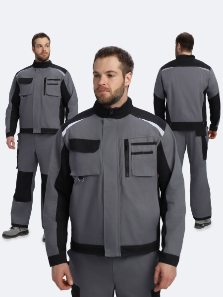 Куртка МИЛАН NEW CH МВО (т.серый/черный)