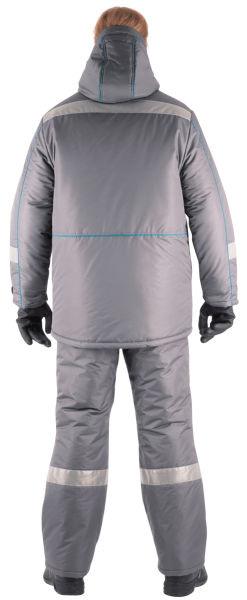 Костюм ГАЛАКТИКА зимний с ПК (серый/бирюзовый)