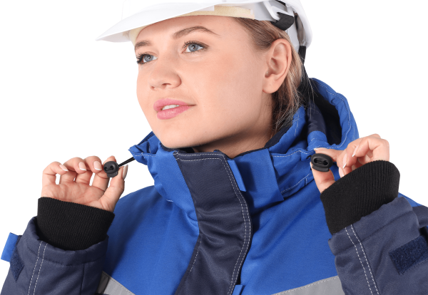 Костюм КМ-10 ЛЮКС жен. зимний c БР (василек/т.синий)