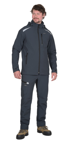 Куртка СИРИУС-СПЕЙС софтшелл (сине-серый)