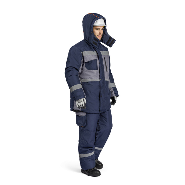 Костюм ФРЕЙЗЕР с ПК утепленный (т.синий/серый)