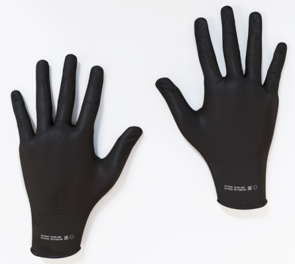Перчатки DPG MEDIUM BLACK нитриловые неопудренные одноразовые (черный)
