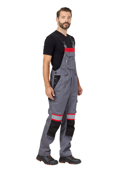 Костюм ПАМИР 2 с ПК (серый/черный/красный)