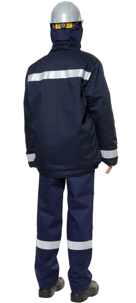 Костюм СП09-ДVII женский защитный от электродуги демисезонный с БР (оранжевый/т.синий)