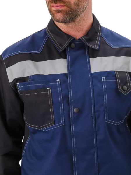 Костюм ВОЛГАРЬ с БР (т.синий/черный)