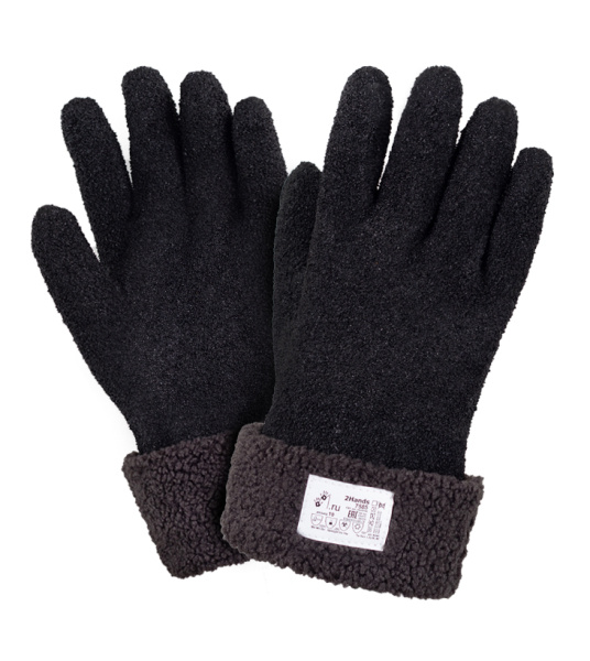 Перчатки 2HANDS 7585 морозостойкие с ПВХ (черный)