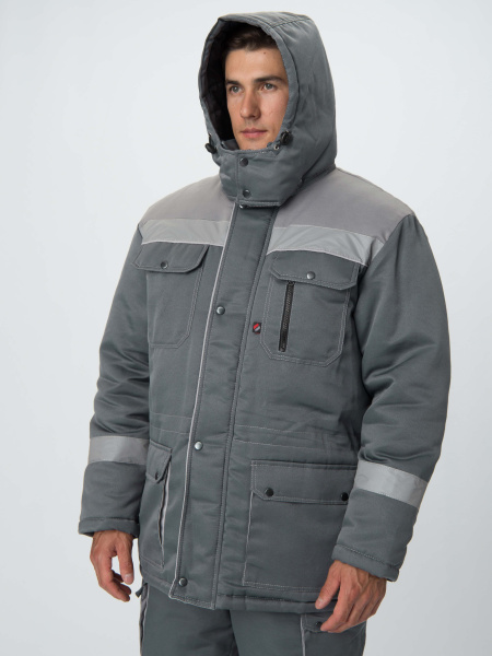 Костюм НЕЙЧ-2 СОП зимний с ПК (т.серый/св.серый)