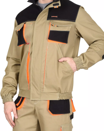 Костюм СИРИУС-МАНХЕТТЕН с БР (песочный/оранжево-черный)