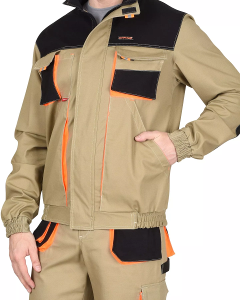 Костюм СИРИУС-МАНХЕТТЕН с БР (песочный/оранжево-черный)