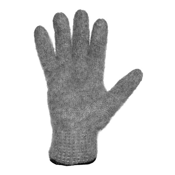 Перчатки шерстяные двойные с антискользящим покрытием 7.5 класс (серый)