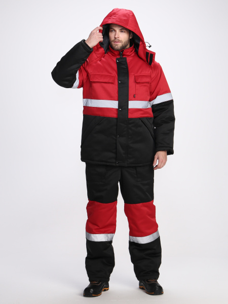 Костюм НОРДХАРД-2 зимний с ПК (черный/красный)