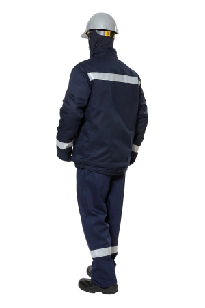 Костюм СП09-ДVII защитный от электродуги летний/демисезонный с БР (оранжевый/т.синий)
