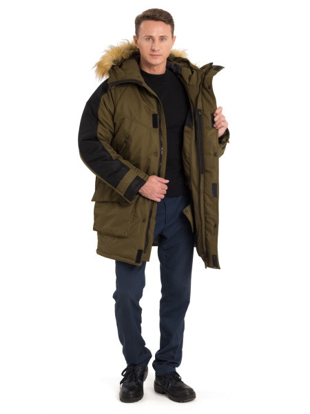 Куртка ПРЕМЬЕР зимняя (оливковый/черный)