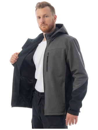 Куртка BRODEKS софтшелл KS 237 (серый меланж)