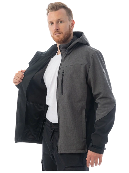 Куртка BRODEKS софтшелл KS 237 (серый меланж)