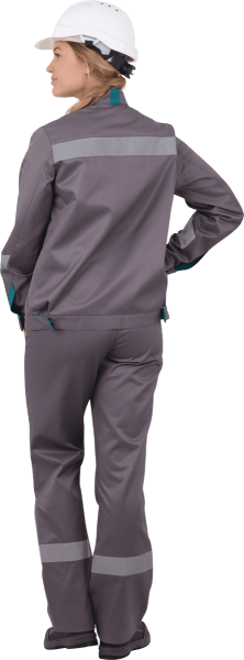 Костюм ГАЛАКТИКА женский с ПК (серый/бирюза)