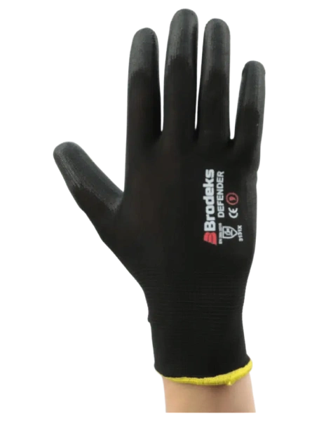 Перчатки c полиуретановым покрытием Brodeks Defender G-11 (черный) Перчатки c полиуретановым покрытием Brodeks Defender G-11 (черный)