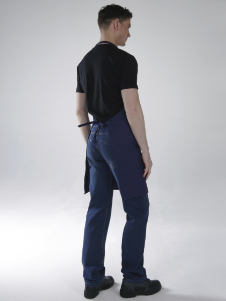 Фартук с грудкой Диагональ (т.синий)