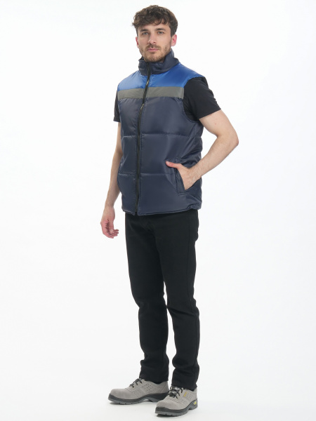 Жилет ЭКСПЕРТНЫЙ зимний с СОП (т.синий/васильковый)