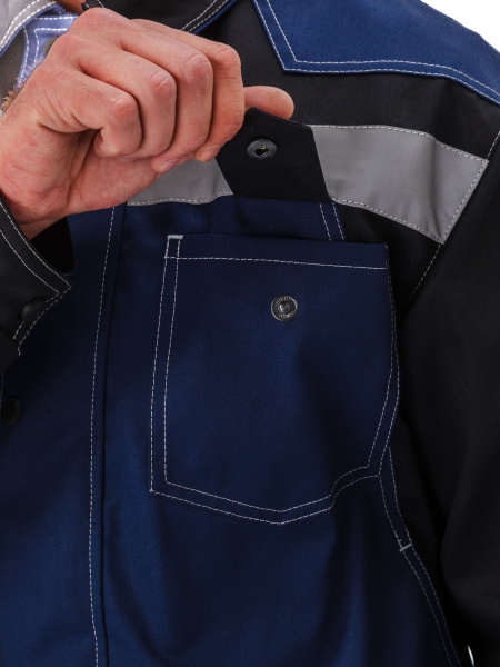 Костюм ВОЛГАРЬ с БР (т.синий/черный)