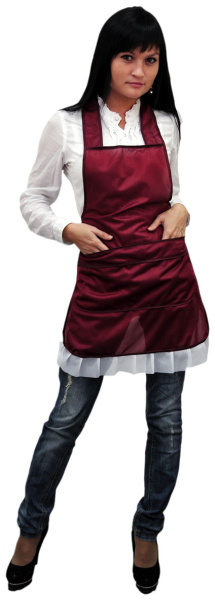 Фартук нейлоновый (бордовый)