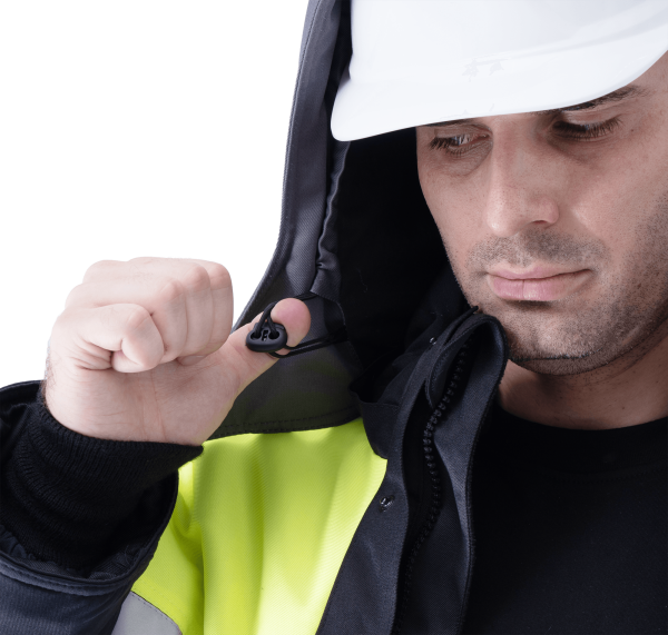 Костюм ЛОГЕР ПРОТЕКТ зимний с ПК (серый/черный/лимонный)