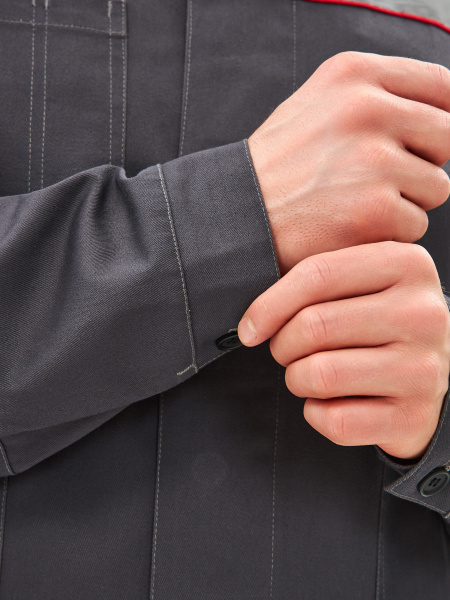 Костюм ЛИПЕЦК-2 СОП CH с ПК (т.серый/красный)