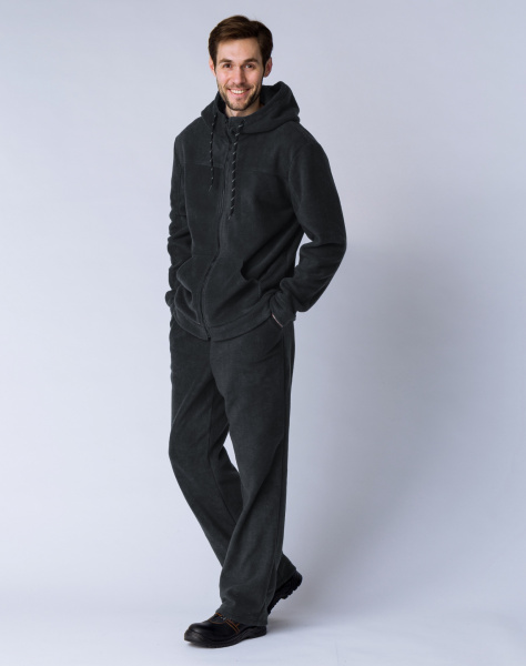 Куртка с капюшоном  (тк.Флис, 280), т.серый