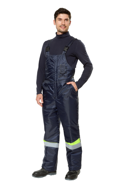Костюм КОМФОРТ зимний с ПК (т.синий/неоновый)