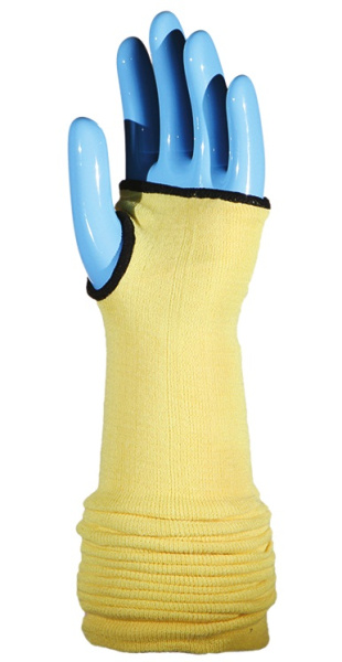 Нарукавники АРАМАКС СЛИВЗ (SL-306), Kevlar® (двойной, тяжелый), без покрытия, оверлок, цвет желтый
